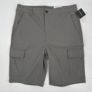 Eddie Bauer Men's Horizon Cargo Shorts in Gray 10" Inseam UPF Stretch NWT -